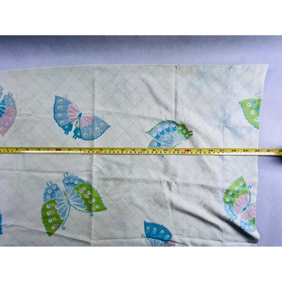 Vintage Lady Pepperell No-Iron Muslin Standard Pillowcase With Butterfly Print - Picture 4 of 5